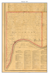 Delaware, Kansas 1885 Old Town Map Custom Print - Wyandotte Co.