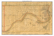 Wyandotte and Shawnee, Kansas 1885 Old Town Map Custom Print - Wyandotte Co.