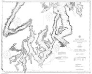 Puget Sound - Southern Part 1905 - Old Map Nautical Chart PC Harbors 6460 - Washington