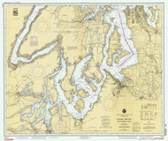 Puget Sound - Southern Part 1992 - Old Map Nautical Chart PC Harbors 6460 - Washington