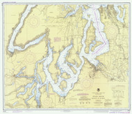 Puget Sound - Southern Part 1997 - Old Map Nautical Chart PC Harbors 6460 - Washington