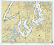 Puget Sound - Southern Part 1999 - Old Map Nautical Chart PC Harbors 6460 - Washington
