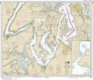 Puget Sound - Southern Part 2015 - Old Map Nautical Chart PC Harbors 6460 - Washington