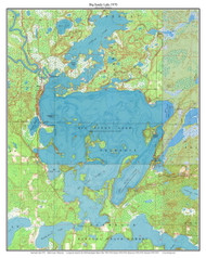 Big Sandy Lake 1970 - Custom USGS Old Topo Map - Minnesota - Big Sandy