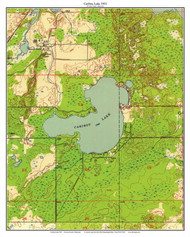 Caribou Lake - St Louis Co 1953 - Custom USGS Old Topo Map - Minnesota - Duluth Area