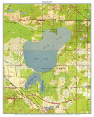 Grand Lake - Stearns Co 1953 - Custom USGS Old Topo Map - Minnesota - Duluth Area