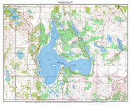 Big Marine Lake 1967 - Custom USGS Old Topo Map - Minnesota - Lindstom Area