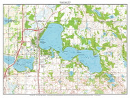 Forest Lake and Forest Lake Township 1974 - Custom USGS Old Topo Map - Minnesota - Lindstom Area