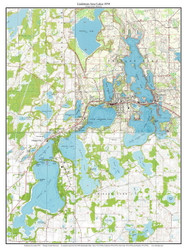 Lindstrom Area Lakes 1974 - Custom USGS Old Topo Map - Minnesota - Lindstom Area