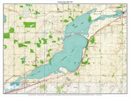 Cannon Lake 1960-1962 - Custom USGS Old Topo Map - Minnesota - Mankato Area