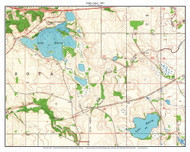 Emily Lakes - LeSueur Co 1965 - Custom USGS Old Topo Map - Minnesota - Mankato Area