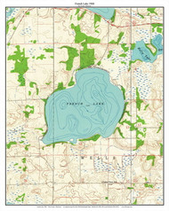 French Lake - Rice Co 1960 - Custom USGS Old Topo Map - Minnesota - Mankato Area