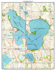 Lake Washington 1965-1974 - Custom USGS Old Topo Map - Minnesota - Mankato Area