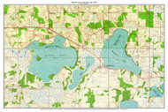 Sheilds Lake and Mazaska Lake 1960 - Custom USGS Old Topo Map - Minnesota - Mankato Area