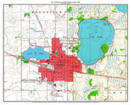 Waseca City and Surrounding Lakes 1966 - Custom USGS Old Topo Map - Minnesota - Mankato Area