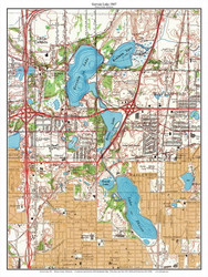 Gervais Lake 1967 - Custom USGS Old Topo Map - Minnesota - Minneapolis Area