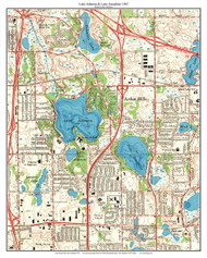Lake Johanna and Lake Josephine 1967 - Custom USGS Old Topo Map - Minnesota - Minneapolis Area