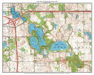 Lake Olson and Lake DeMontrville 1967 - Custom USGS Old Topo Map - Minnesota - Minneapolis Area