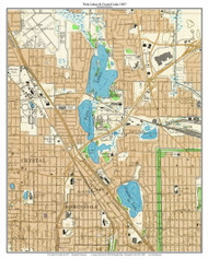 Twin Lakes - Minneapolis 1967 - Custom USGS Old Topo Map - Minnesota - Minneapolis Area