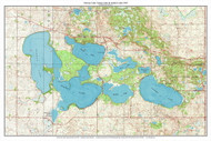 Norway Lake and Games Lake 1967 - Custom USGS Old Topo Map - Minnesota - Willmar Area