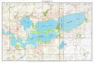 Little Kandiyohi Lake 1982 - Custom USGS Old Topo Map - Minnesota - Willmar Area
