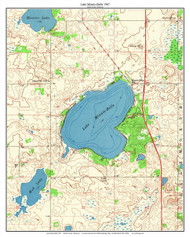 Lake Minnie-Belle 1967 - Custom USGS Old Topo Map - Minnesota - Willmar Area