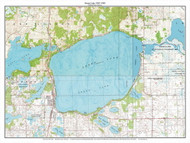 Green Lake - Kandiyohi Co 1967-1982 - Custom USGS Old Topo Map - Minnesota - Willmar Area