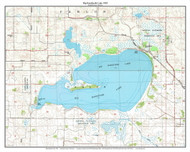 Big Kandiyohi Lake 1982 - Custom USGS Old Topo Map - Minnesota - Willmar Area