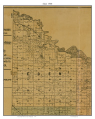 Eden, Brown Co. Minnesota 1900 Old Town Map Custom Print - Brown Co.