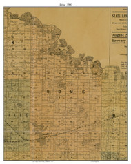 Home, Brown Co. Minnesota 1900 Old Town Map Custom Print - Brown Co.