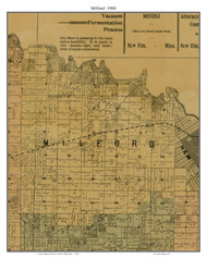 Milford, Brown Co. Minnesota 1900 Old Town Map Custom Print - Brown Co.