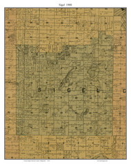 Sigel, Brown Co. Minnesota 1900 Old Town Map Custom Print - Brown Co.