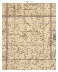 Dahlgren, Carver Co. Minnesota 1880 Old Town Map Custom Print - Carver Co.