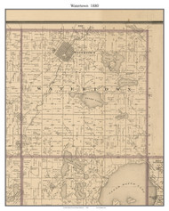Watertown, Carver Co. Minnesota 1880 Old Town Map Custom Print - Carver Co.