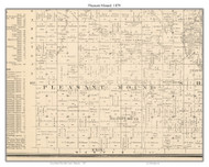 Pleasant Mound, Blue Earth Co. Minnesota 1879 Old Town Map Custom Print - Blue Earth Co.