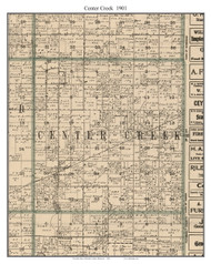 Center Creek, Martin Co. Minnesota 1901 Old Town Map Custom Print - Martin Co.