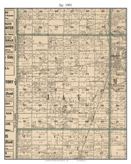 Jay, Martin Co. Minnesota 1901 Old Town Map Custom Print - Martin Co.