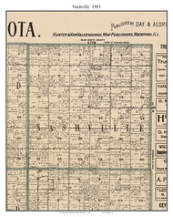 Nashville, Martin Co. Minnesota 1901 Old Town Map Custom Print - Martin Co.
