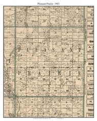 Pleasant Prairie, Martin Co. Minnesota 1901 Old Town Map Custom Print - Martin Co.