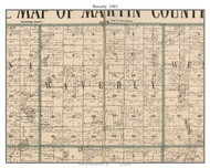 Waverly, Martin Co. Minnesota 1901 Old Town Map Custom Print - Martin Co.