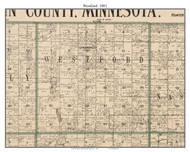 Westford, Martin Co. Minnesota 1901 Old Town Map Custom Print - Martin Co.