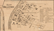 East Millstone Village - Somerset Co., New Jersey 1860 Old Town Map Custom Print - Somerset Co.