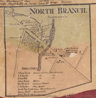 North Branch Village - Somerset Co., New Jersey 1860 Old Town Map Custom Print - Somerset Co.