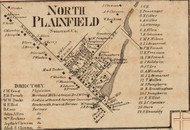 North Plainfield Village - Somerset Co., New Jersey 1860 Old Town Map Custom Print - Somerset Co.