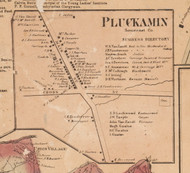 Pluckamin Village - Somerset Co., New Jersey 1860 Old Town Map Custom Print - Somerset Co.