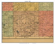 Georgia, South Dakota 1899 Old Town Map Custom Print - Grant Co.