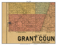 Lura, South Dakota 1899 Old Town Map Custom Print - Grant Co.