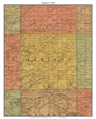 Madison, South Dakota 1899 Old Town Map Custom Print - Grant Co.