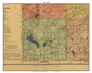 Troy, South Dakota 1899 Old Town Map Custom Print - Grant Co.