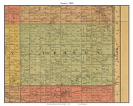 Vernon, South Dakota 1899 Old Town Map Custom Print - Grant Co.